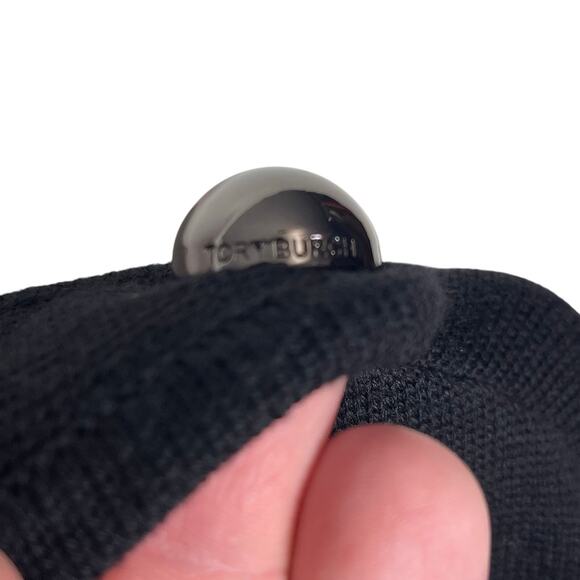 TORY BURCH Women’s Jacinthe Black Merino Wool Turtleneck Sweater Dress - Picture 4 of 5